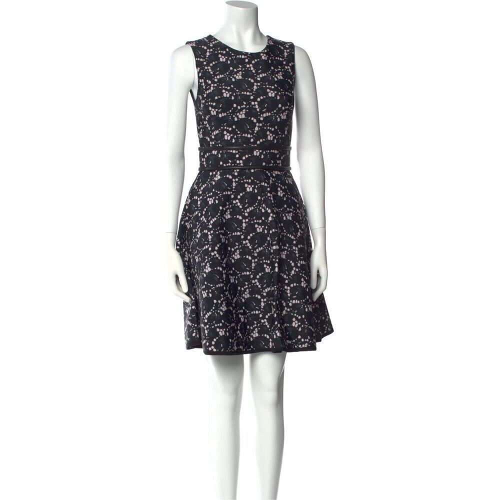 Cynthia Rowley Black Floral A-Line Knee-Length Dress Women’s S